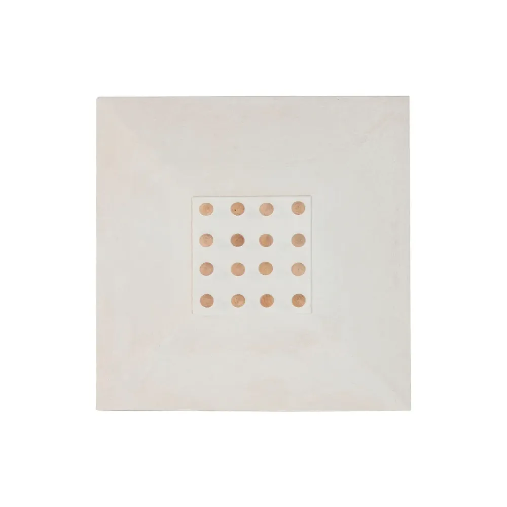 Seinäkoriste Home ESPRIT Valkoinen Luonnollinen Scandi Pikkupallot 80 x 6 x 80 cm