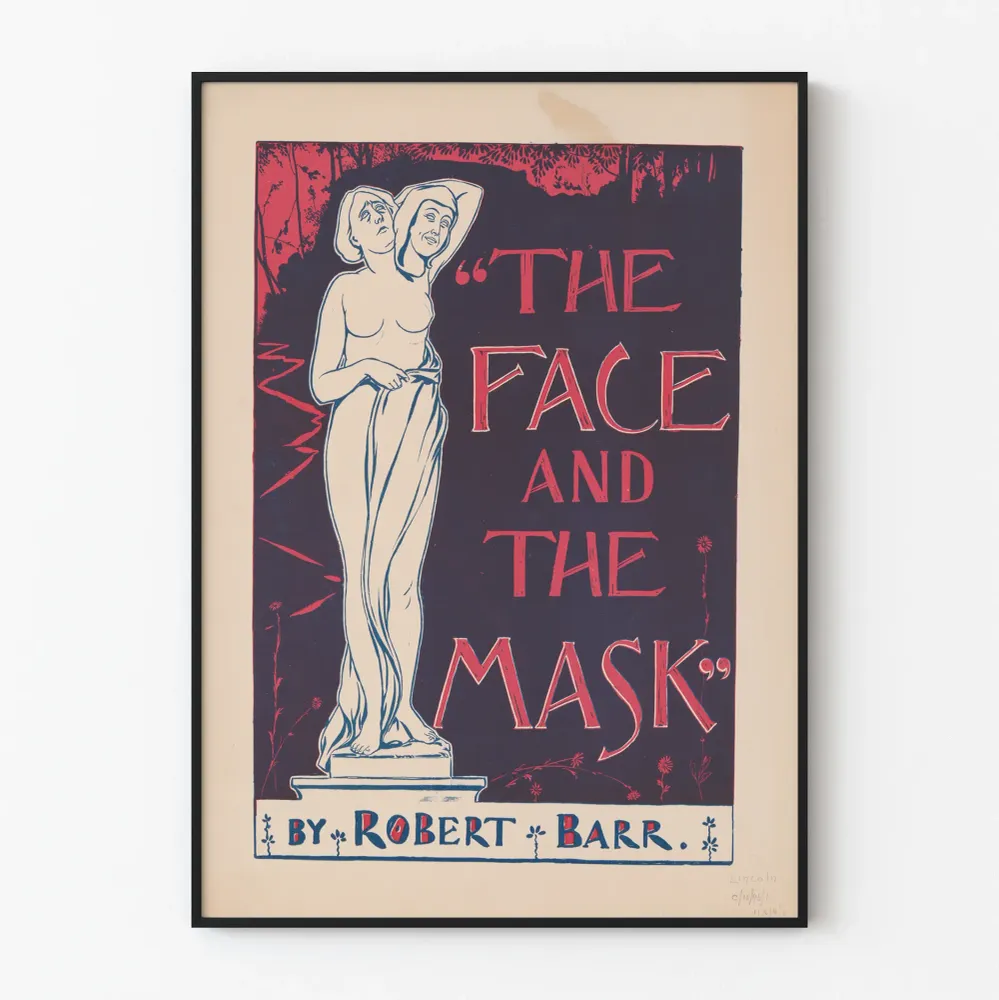 Seinäkoristejuliste Face and Mask teokselta Robert Barr