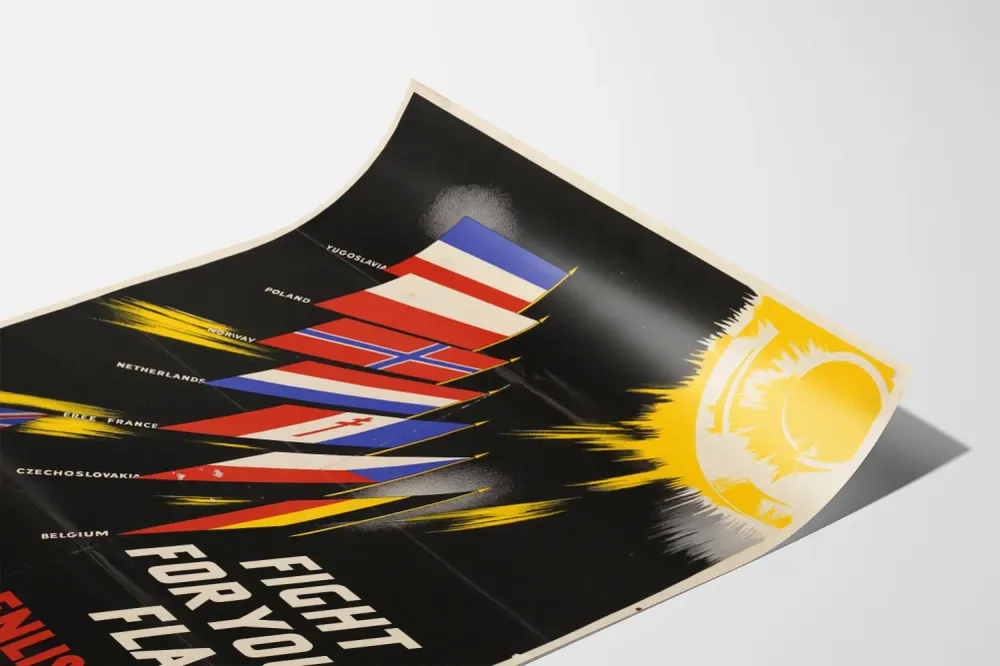 Seinäkoristejuliste Fight Your Flag