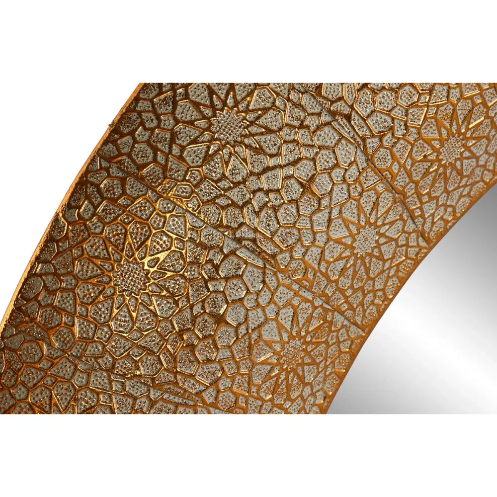 Seinäpeili Home ESPRIT Kullattu Arabi 80 x 5,5 x 80 cm