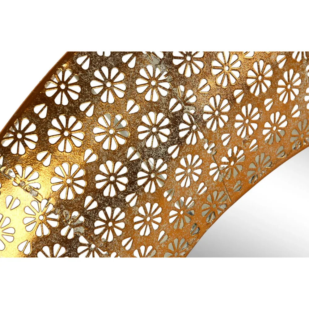 Seinäpeili Home ESPRIT Kullattu Arabi 76 x 4,5 x 76 cm