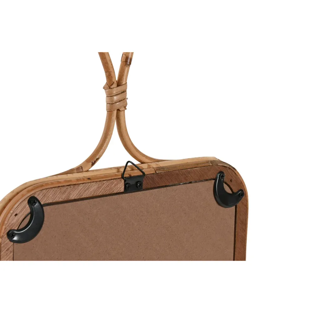 Seinäpeili Home ESPRIT Luonnollinen 24 x 2,5 x 40 cm (2 osaa)
