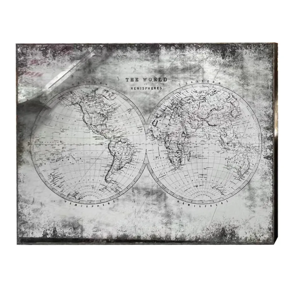 Seinäpeili Home ESPRIT Musta Kullattu Vintage 90 x 4 x 60 cm