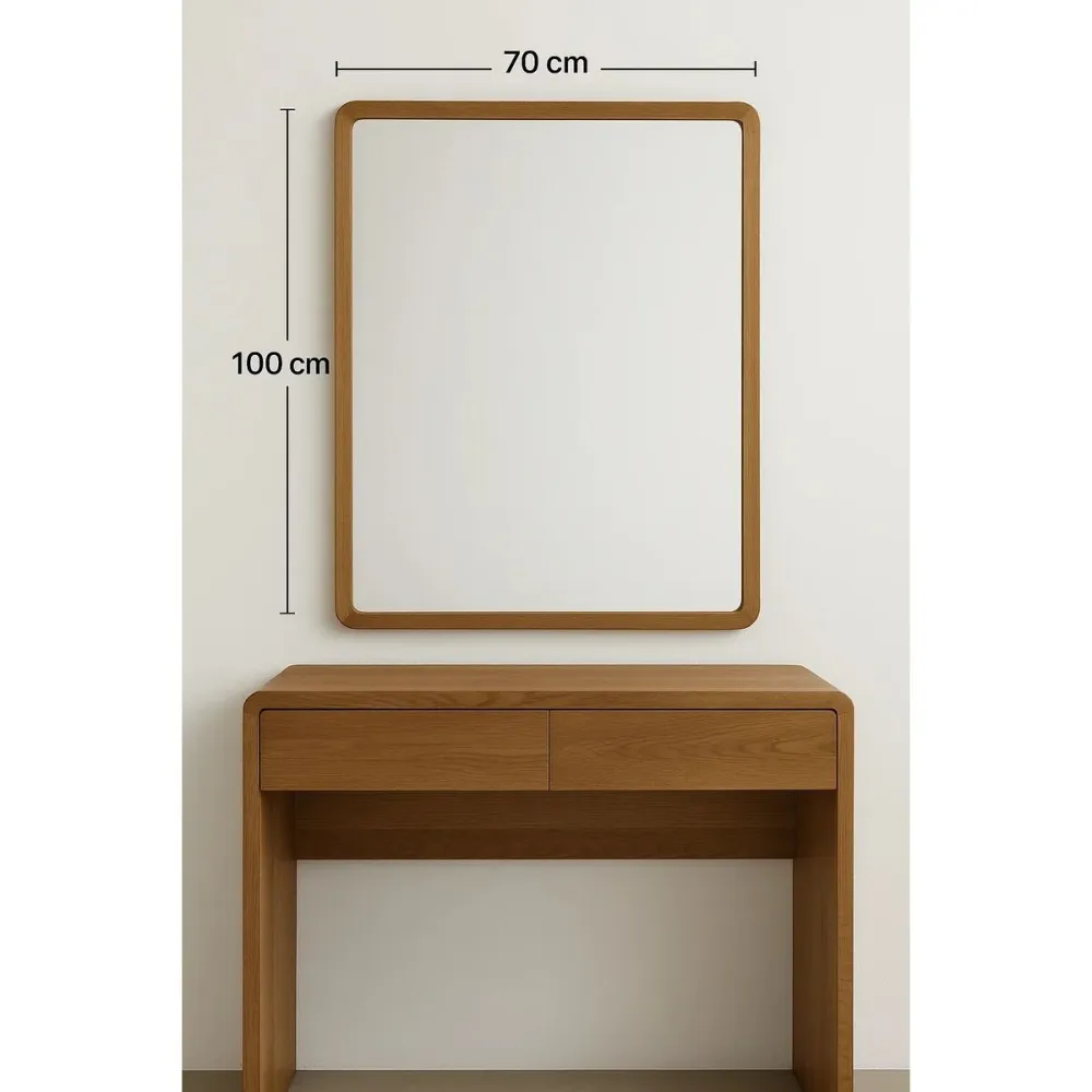 Seinäpeili Home ESPRIT Ruskea Luonnollinen Kaupunki 70 x 3 x 100 cm