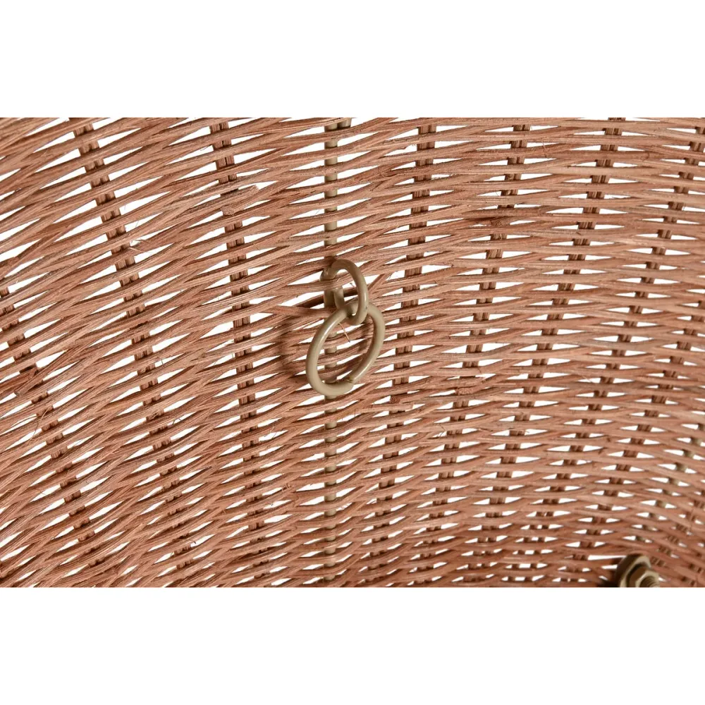 Seinäpeili Home ESPRIT Ruskea Luonnollinen Trooppinen 98 x 1 x 98 cm
