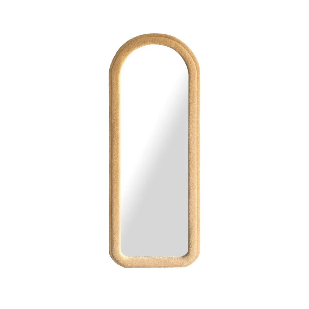 Seinäpeili Home ESPRIT Ruskea Sametti Scandi 60 x 4 x 160 cm
