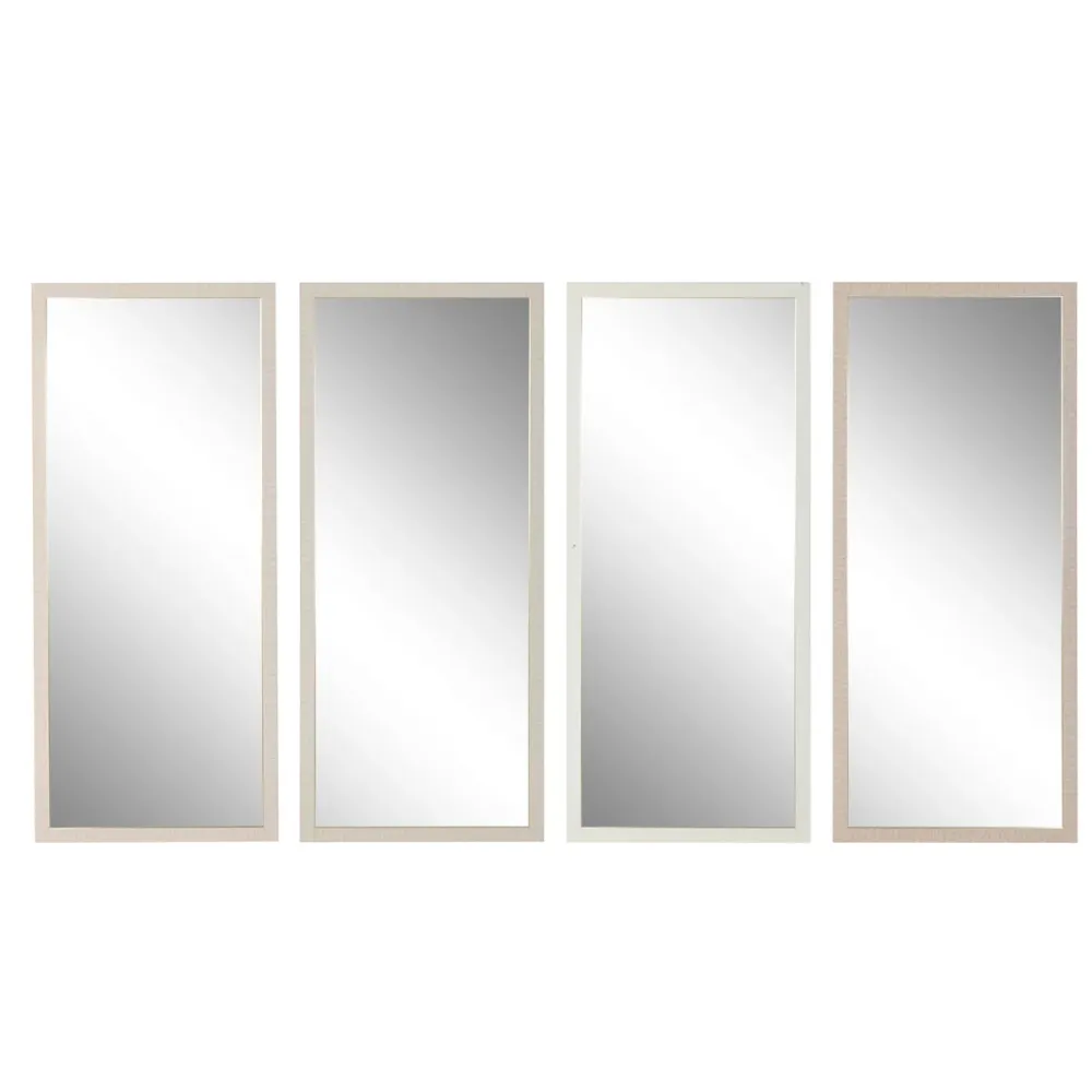 Seinäpeili Home ESPRIT Valkoinen Ruskea Beige Harmaa Moderni 68 x 2 x 156 cm (4 osaa)