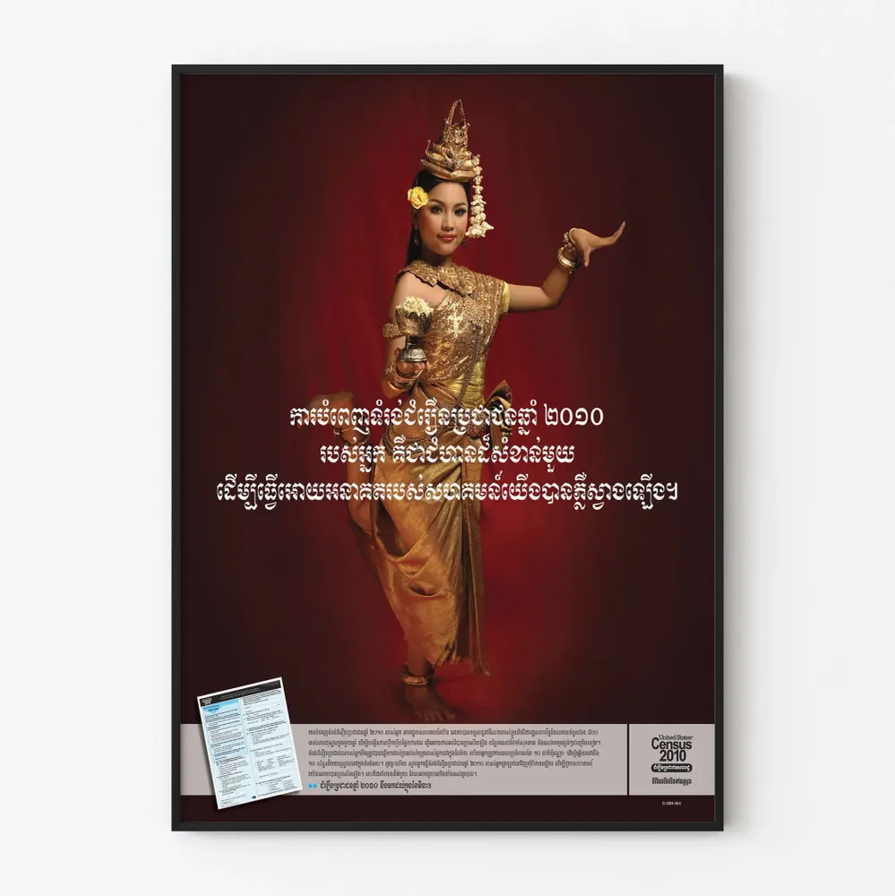 Sisustustarra Seinälle Khmer-tanssijatar Perinteinen Juliste