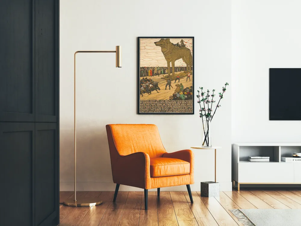 Sisustustuloste: Suur-Hirvi puusta - Vintage-seinätaulu