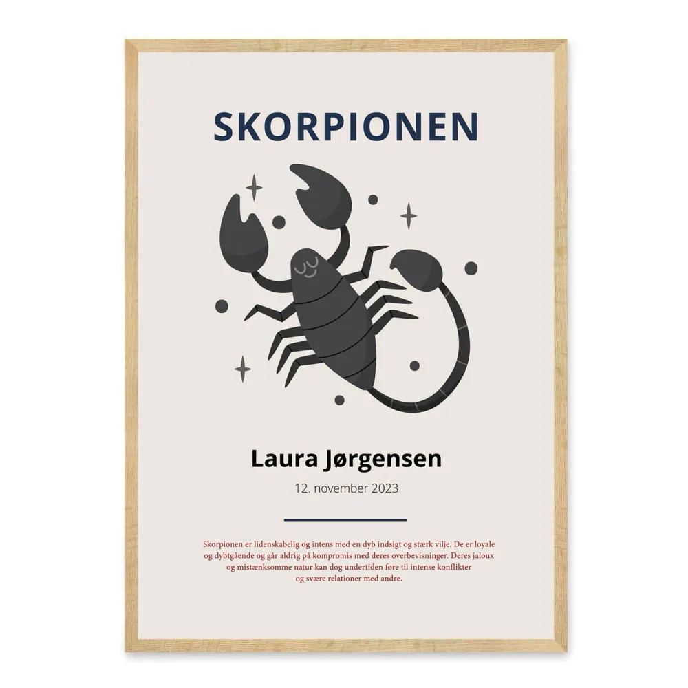 Skorpionen Stjernetegn Plakat