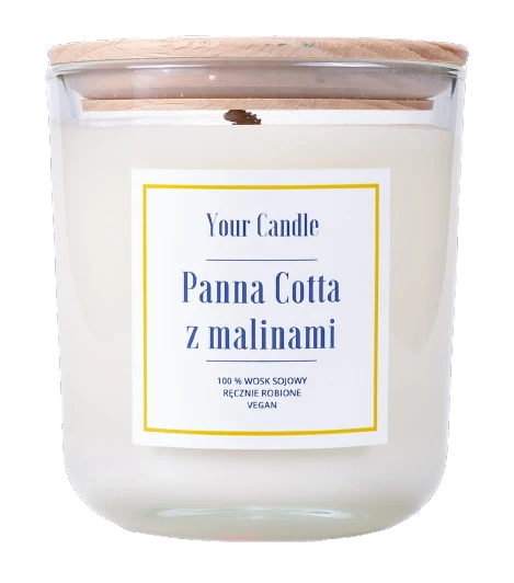 Soijavahakynttilä panna cotta vadelmilla 210 ml - VOTRE BOUGIE