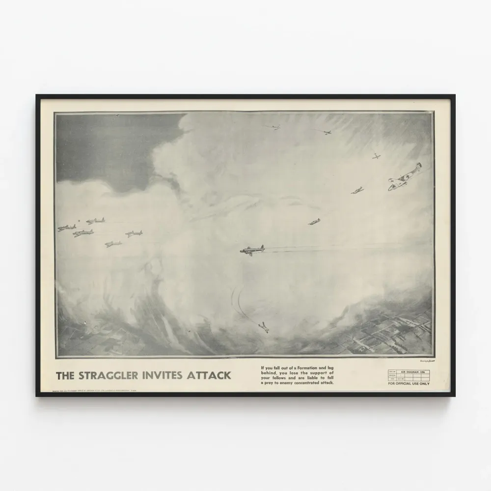Sotilastekstiili Vintage - ' Straggler Invites Attack'