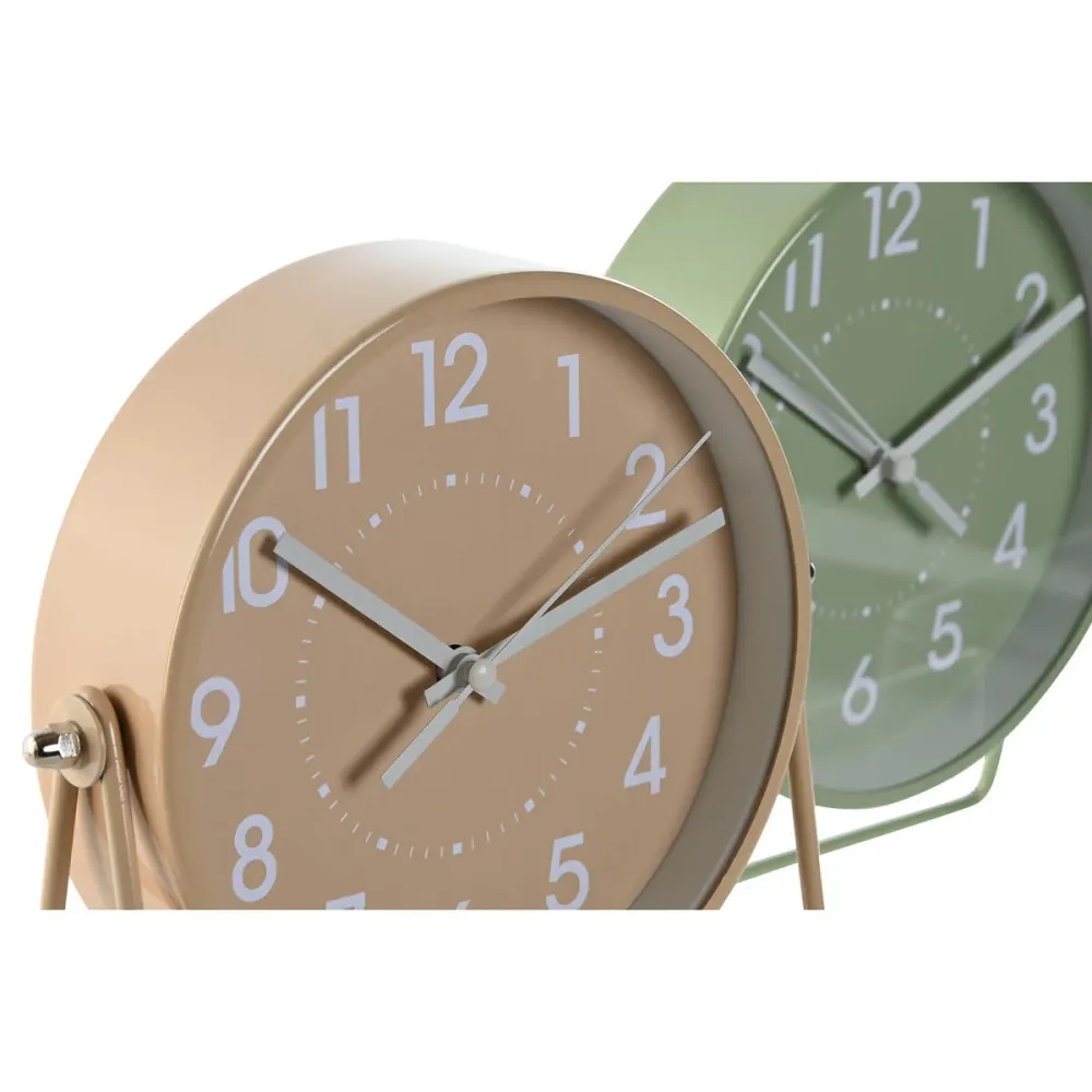 Stalinis laikrodis Home ESPRIT Beige (2 osaa)