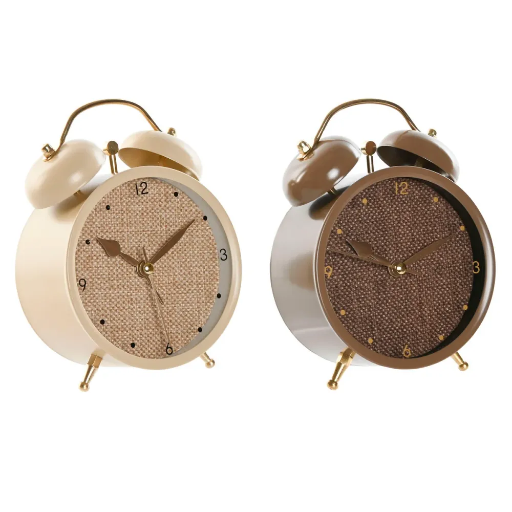 Stalinis laikrodis Home ESPRIT Ruskea Beige (2 osaa)