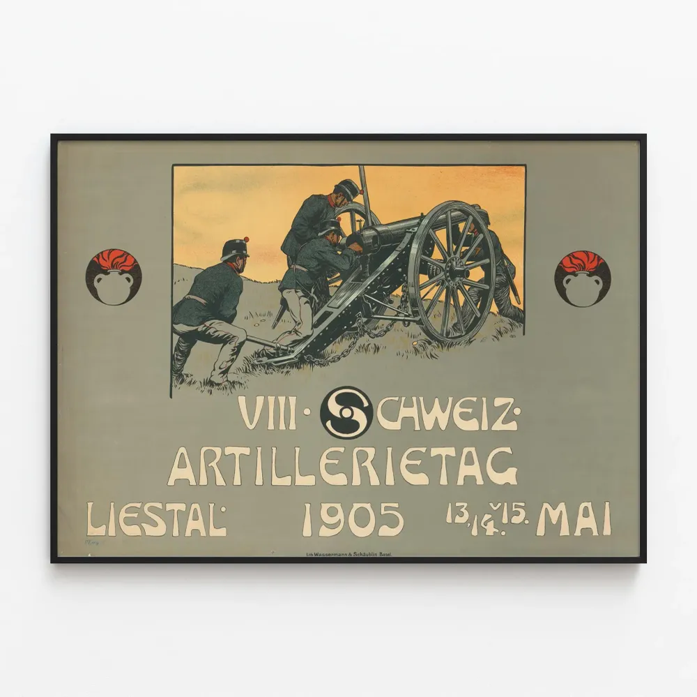Sveitsin tykistöjuliste 1905 - Historiallinen seinäkoriste