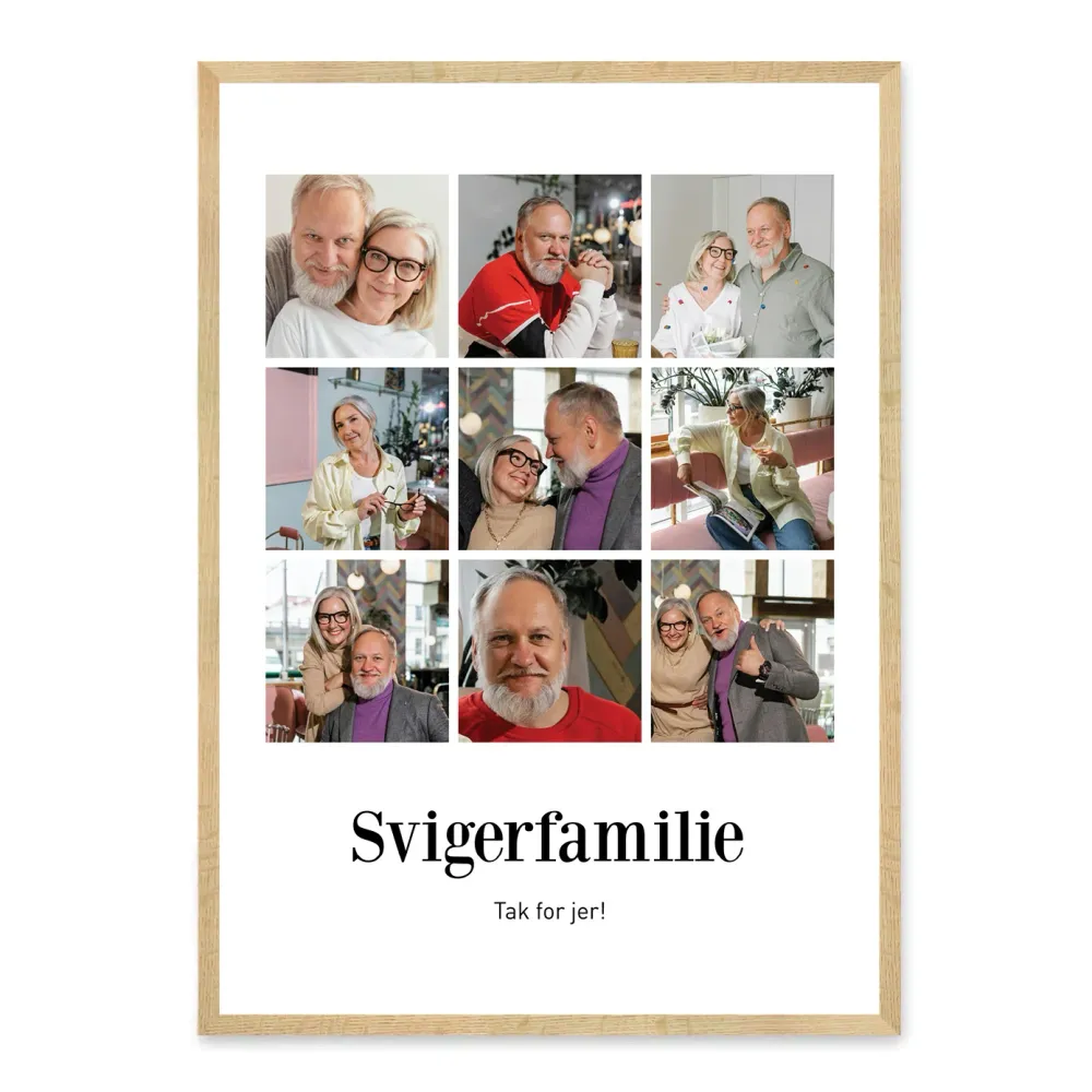 Svigerfamilie plakat - design selv