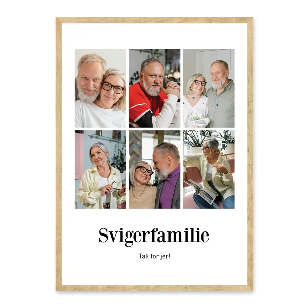 Svigerfamilie plakat - design selv