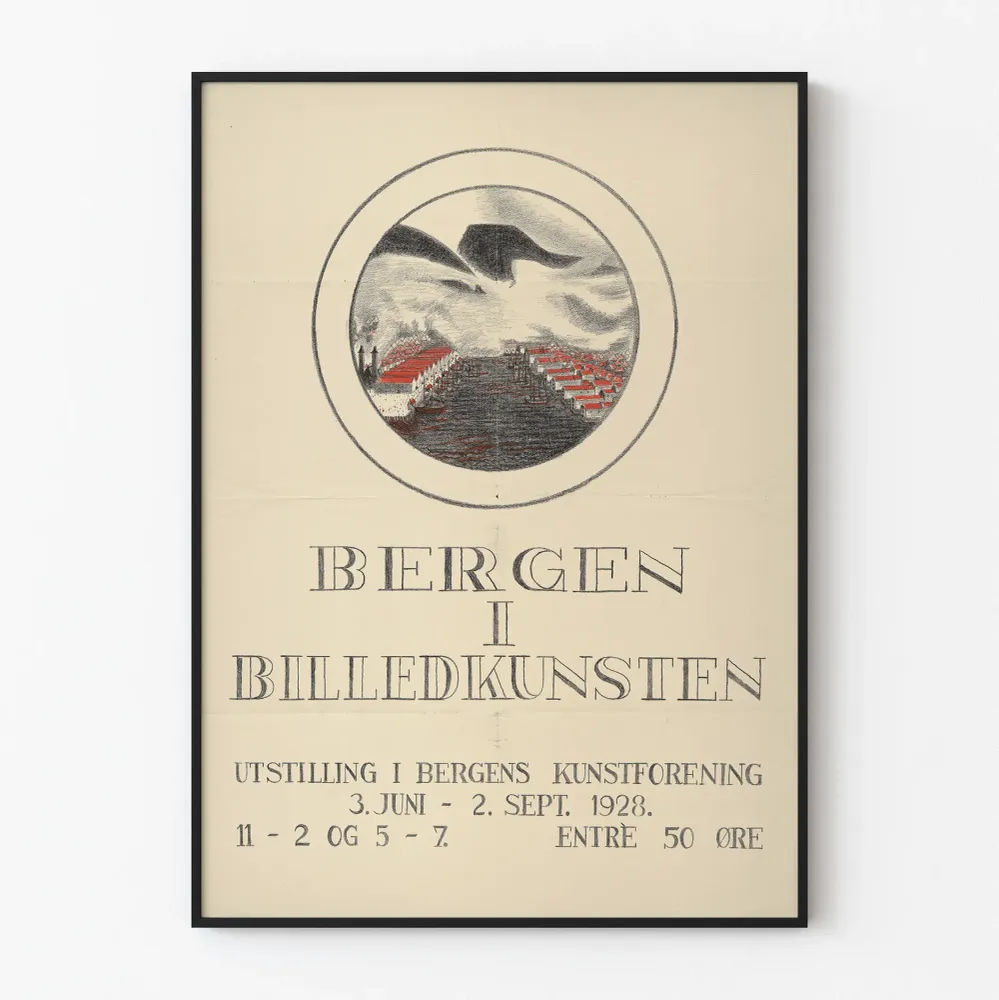 Taidenäyttelyn juliste Bergen 1928