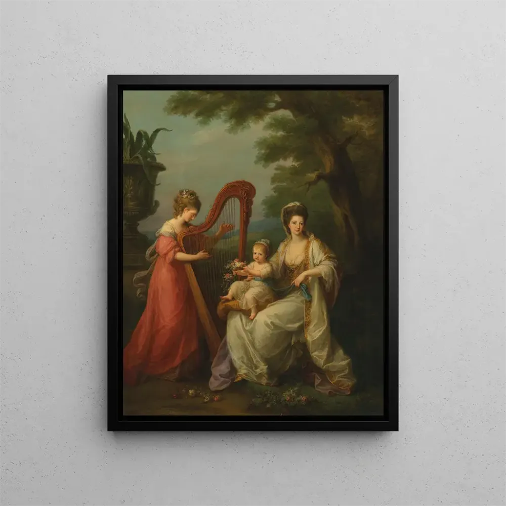 Taidetuloste Portrait de groupe de Lady Elizabeth Smith, comtesse Stanley de Derby, avec son fils en bas âge, Edward, futu...