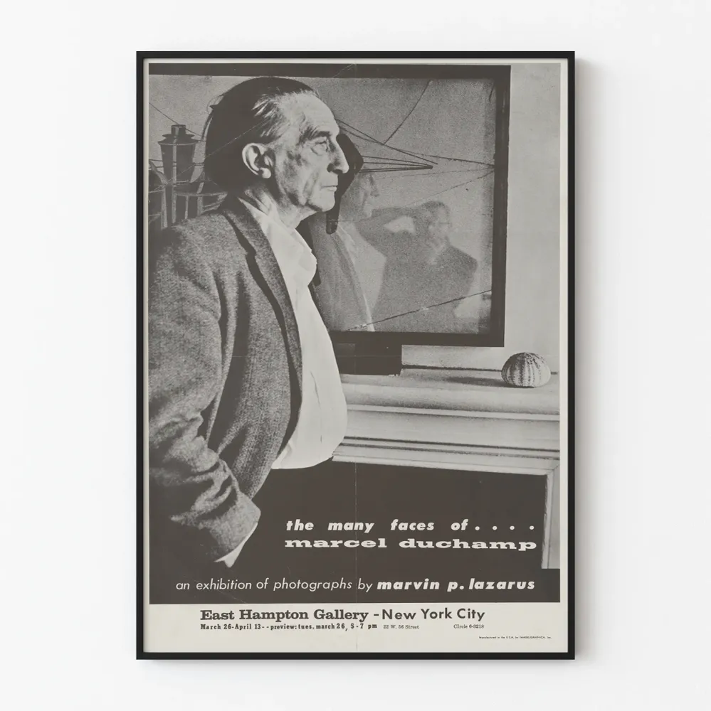 Taiteellinen juliste kunnianosoituksena Marcel Duchampille - Marvin P. Lazaruksen valokuvia