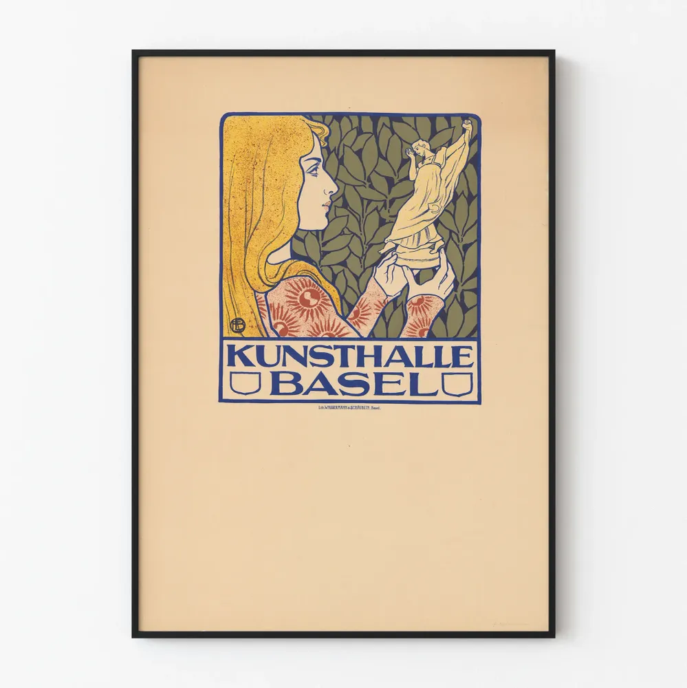 Taiteellinen juliste Kunsthalle Basel seinäkoristeluun