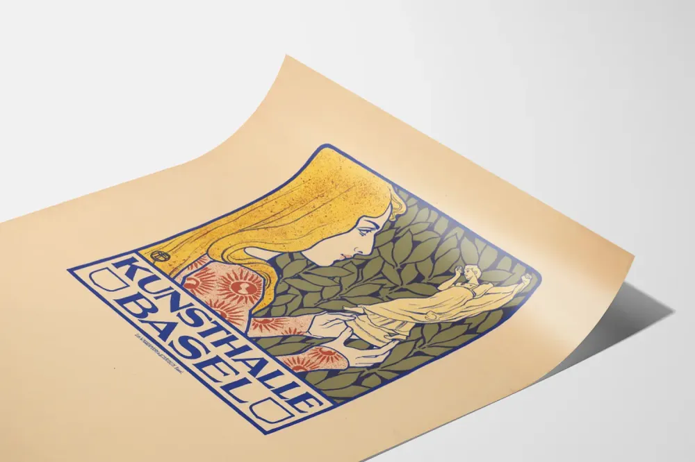 Taiteellinen juliste Kunsthalle Basel seinäkoristeluun