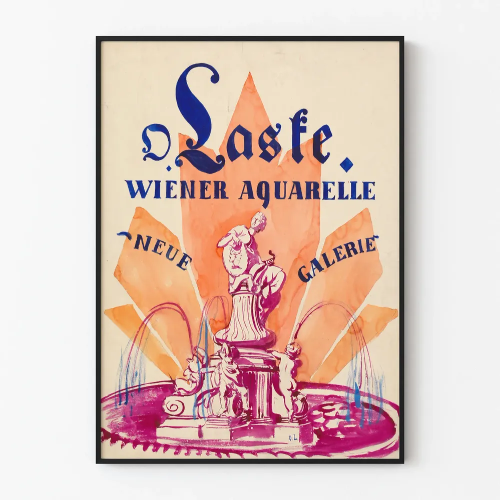 Taiteellinen juliste Oskar Laske - Wiener Aquarelle ja Neue Galerie