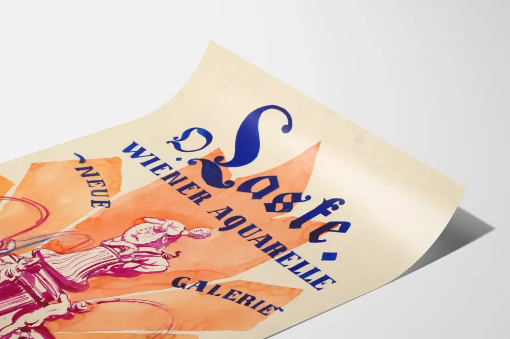 Taiteellinen juliste Oskar Laske - Wiener Aquarelle ja Neue Galerie