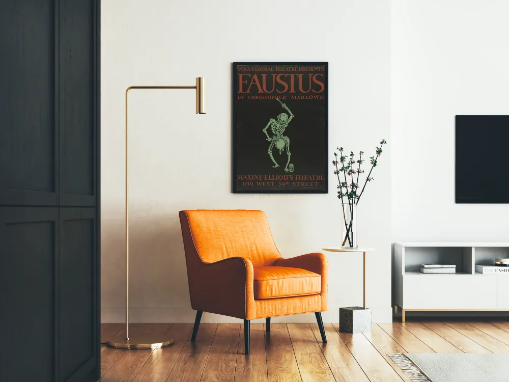 Teatteri Faustus juliste Christopher Marlowe'n teoksesta