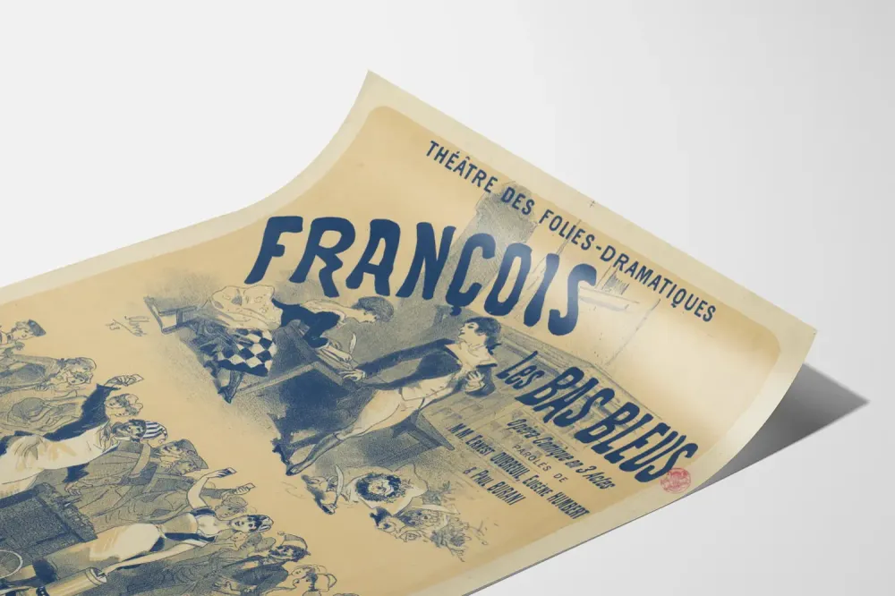 Teatteri Folies-Dramatiques François Les Bas Bleus -juliste