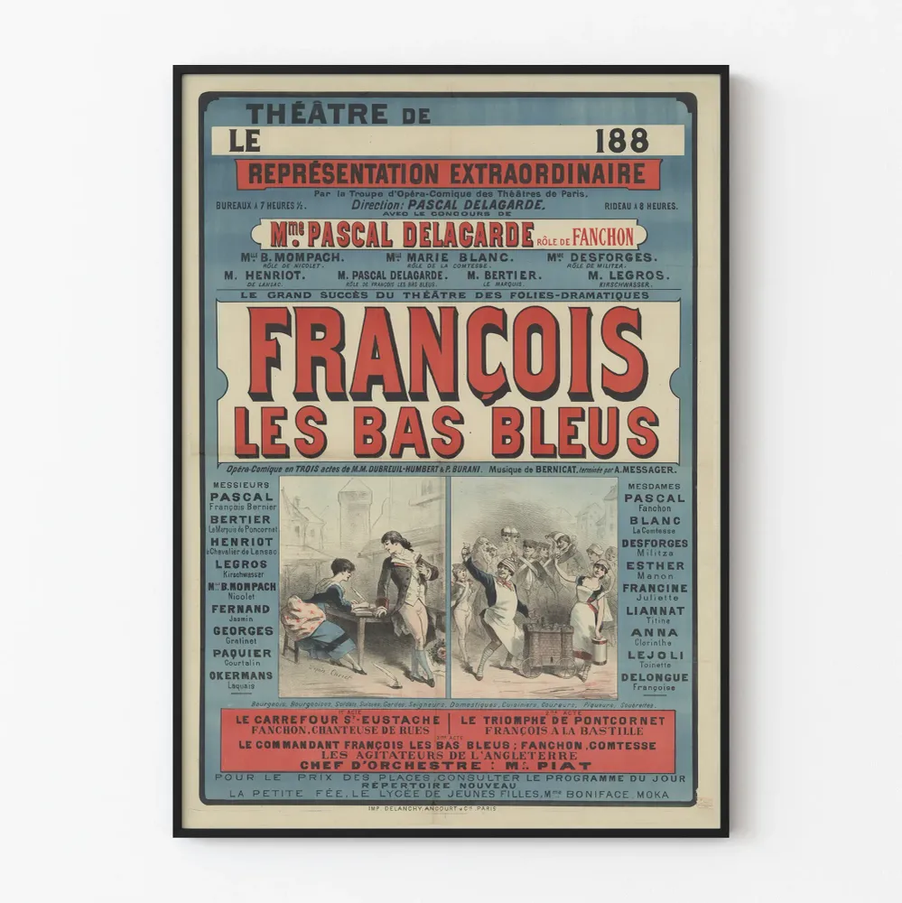 Teatteri François Les Bas Bleus juliste
