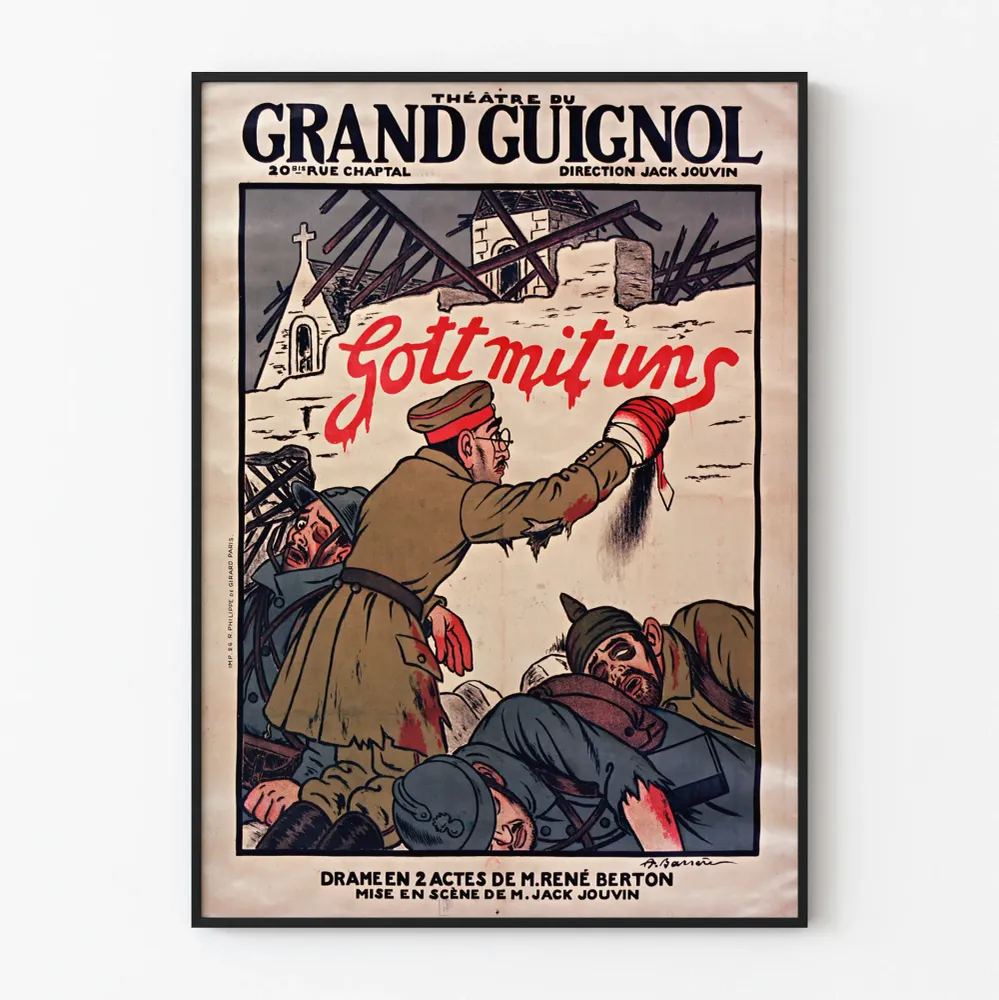 Teatteri Grand Guignolin juliste - Jumala kanssamme, draama kahdessa näytöksessä