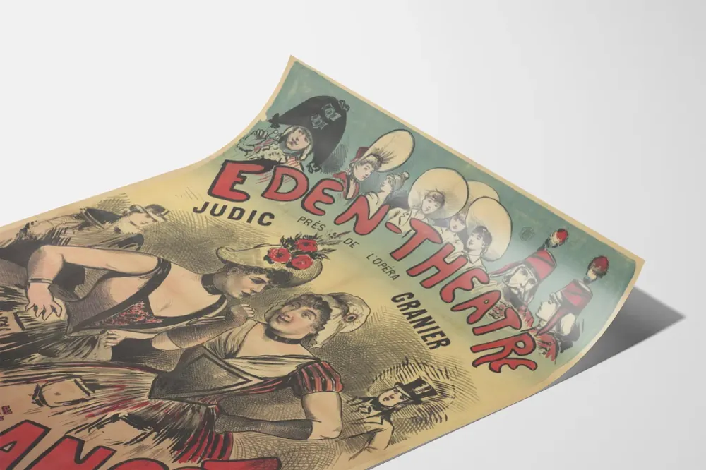 Teatteri Juliste La Fille de Mme Angot - Eden-teatteri Pariisi