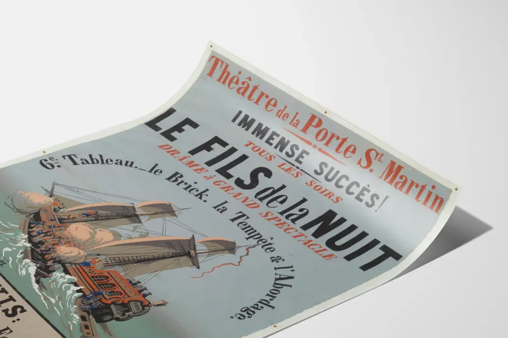 Teatteri Juliste Le Fils de la Nuit - Suurten näytelmien draama