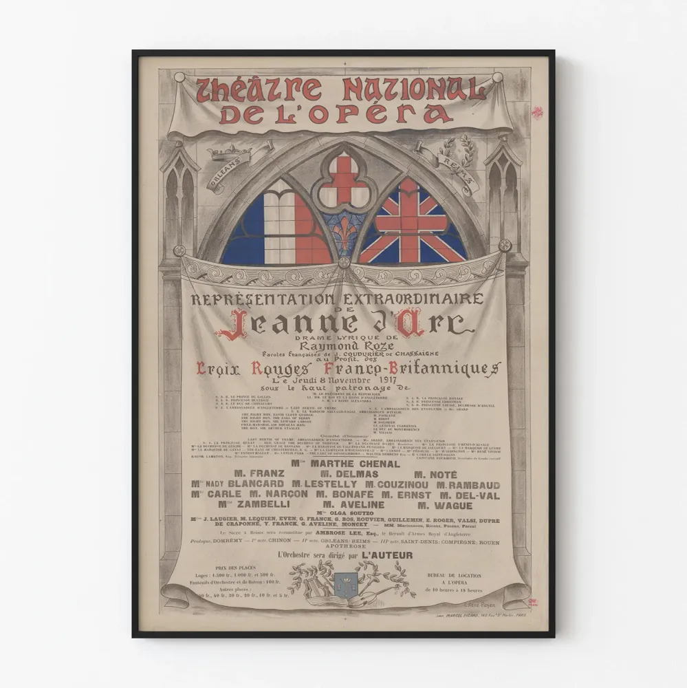 Teatteri Kansallisooppera - Jeanne d'Arc 1917 juliste