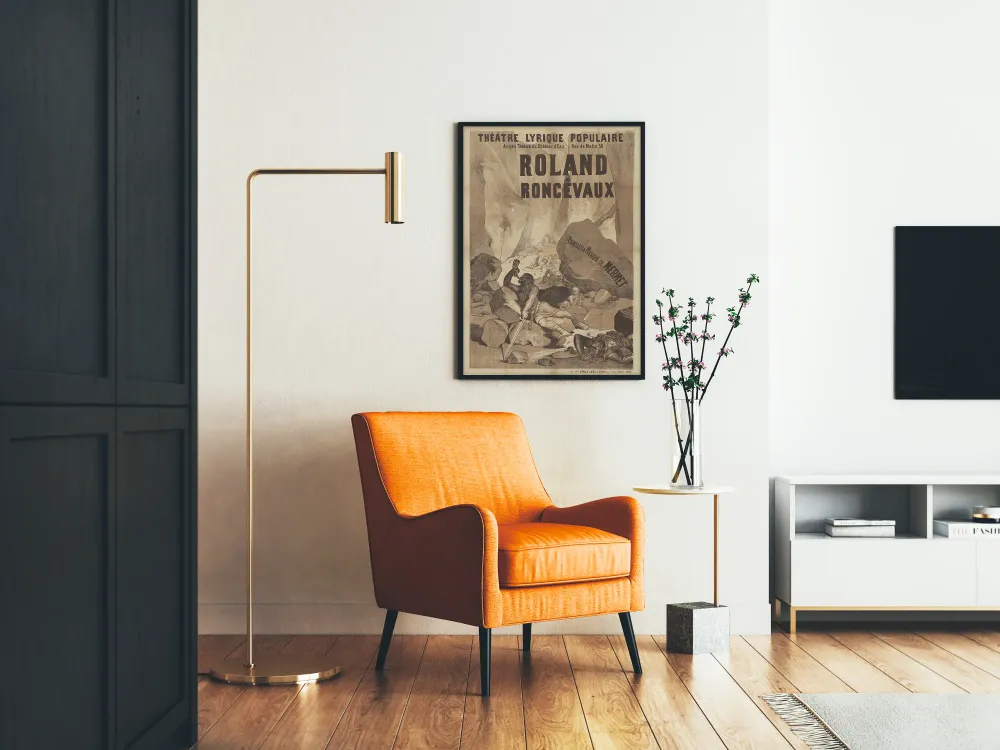 Teatteri Lyrique Populaarinen Roland Roncevaux - Vintage-seinäkollaustarra