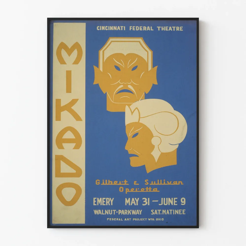 Teatteri Mikado Cincinnati Federal Theatre Juliste