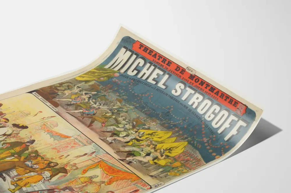 Teatteri Montmartre Michel Strogoff 1884 juliste