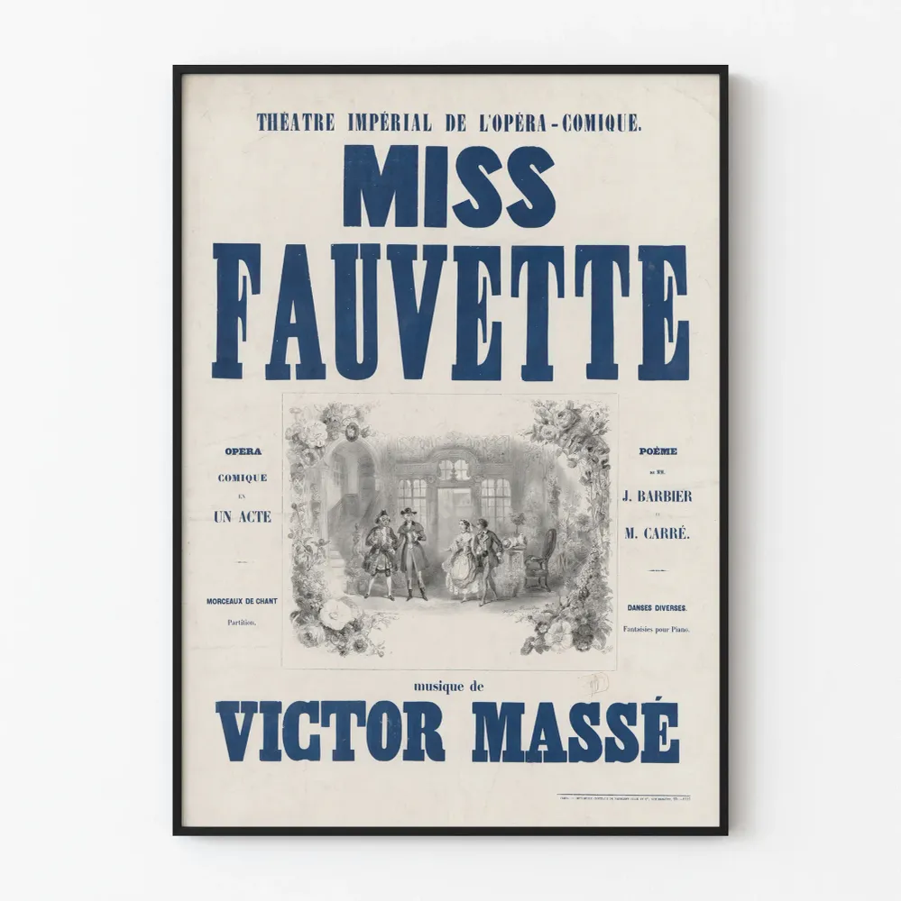 Teatteri- ja oopperatalon juliste Miss Fauvette Victor Massé