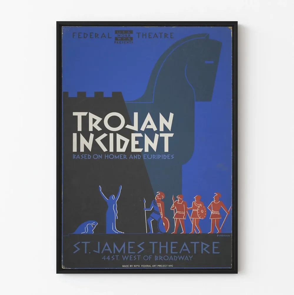 Teatteri Troijan Incidenssi - Klassinen Seinäkäsitys Juliste