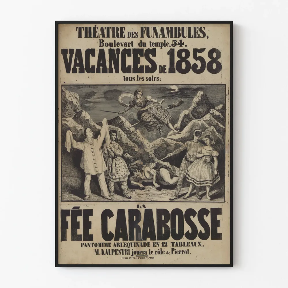 Teatterin Juliste Funambulien teatteri 1858-loman - Kaarlo-keiju