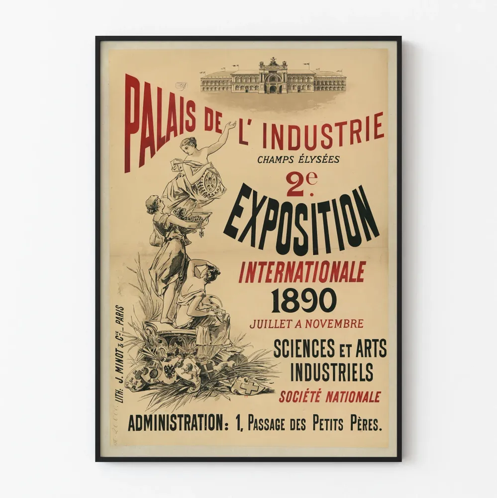 Teollisuuspalatsin juliste - 2. kansainvälinen näyttely 1890