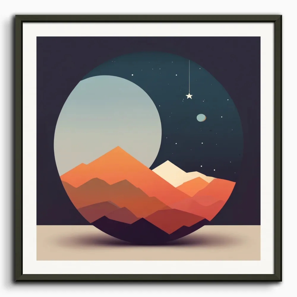 Abstrakti minimalistinen taide, Astronomia, Aika - Juliste The Object