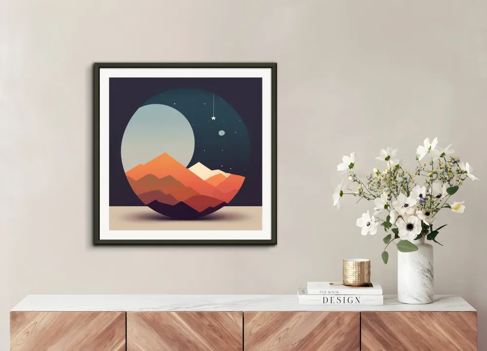 Abstrakti minimalistinen taide, Astronomia, Aika - Juliste The Object