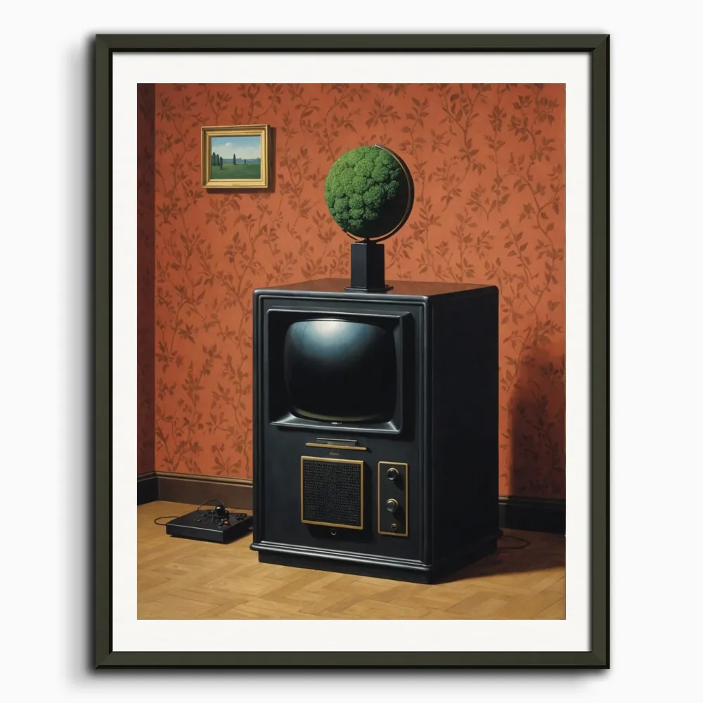 Belgialainen surrealismi, Videopelikonsoli ja kasviglobus - Juliste The Object