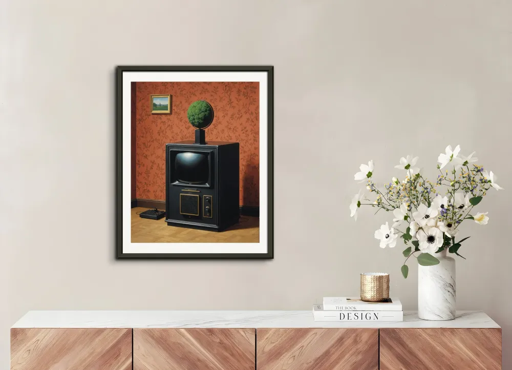 Belgialainen surrealismi, Videopelikonsoli ja kasviglobus - Juliste The Object
