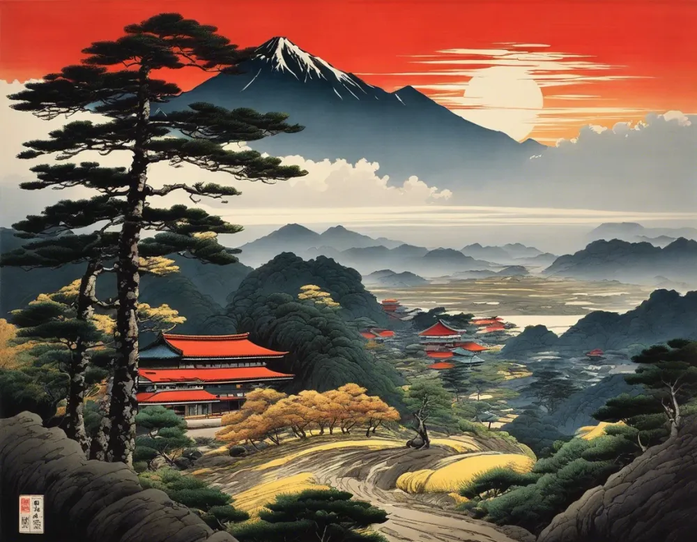 Japanilainen maisema - Juliste The Object