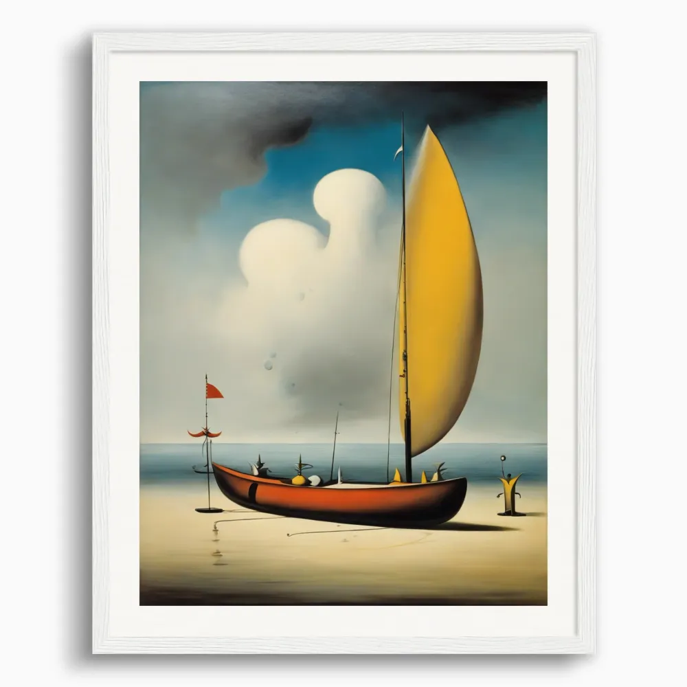 Surrealistinen taide, vene rannalla - Juliste The Object