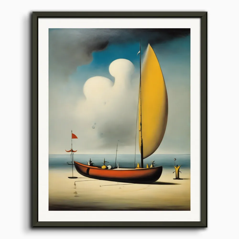 Surrealistinen taide, vene rannalla - Juliste The Object