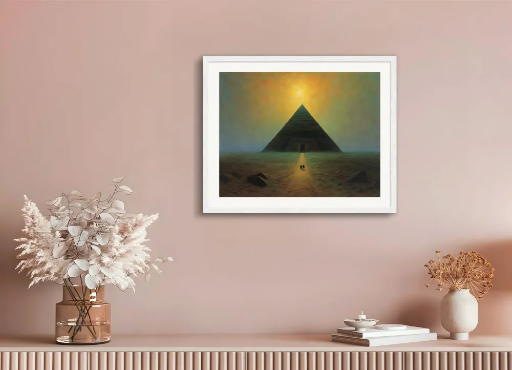 Tunnelmallinen, tumma ja mystinen kuvitus, salaperäinen pyramidi - Juliste The Object